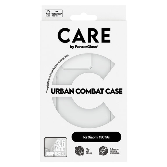 Hülle Urban Combat für Xiaomi 15C 5G, Transparent, PanzerGlass