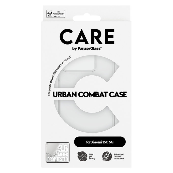 Hülle Urban Combat für Xiaomi 15C 5G, Transparent, PanzerGlass