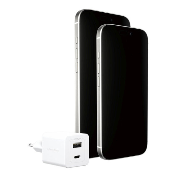 Reiseadapter Grand Prix USB-C/USB-A, GaN, 35 W PD, silberweiß, empower