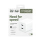 Reiseadapter Grand Prix 2x USB-C, GaN, 45 W PD, Silberweiß, empower