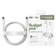 USB-C-Kabel, 60 W, Racing, 1,2 m, silberweiß, empower