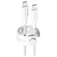 USB-C-Kabel, 240 W, Racing, 1,2 m, silberweiß, empower