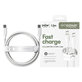 USB-C-Kabel, 240 W, Racing, 1,2 m, silberweiß, empower