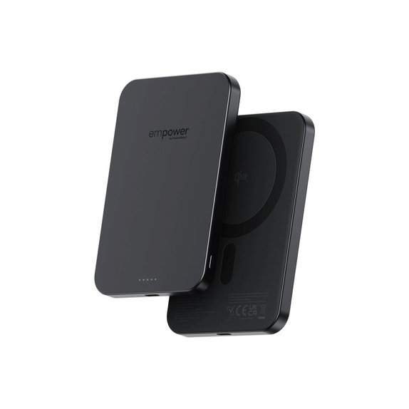 Kabellose PowerBank 5000 mAh, 20 W, kompatibel mit MagSafe, Qi2/USB-C, Space Black, empower