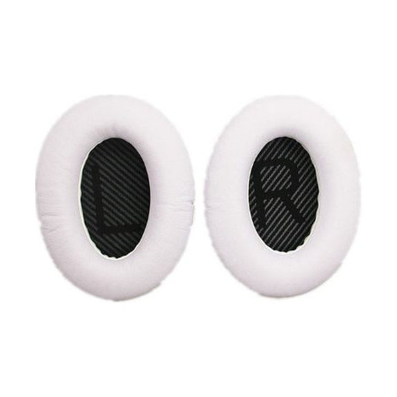Ersatz-Ohrpolster für Bose QuietComfort 2, 15, 25 und 35, Memory-Schaumstoff + PU-Leder, Schwarz-Weiß, 1 Paar