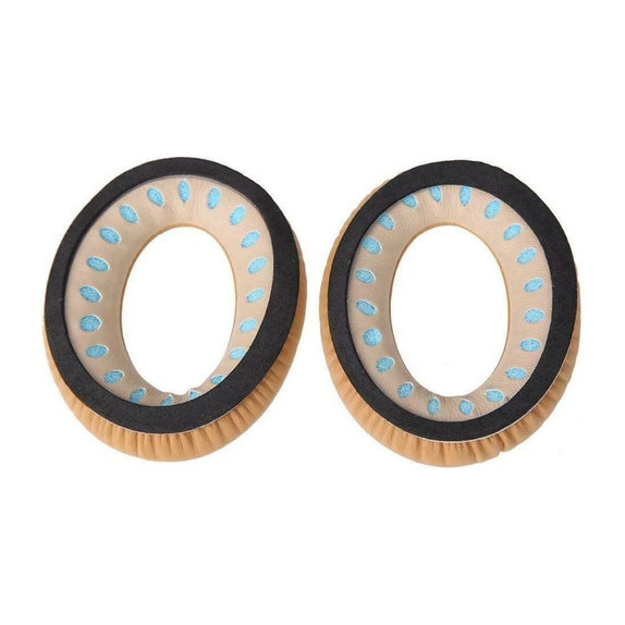 Ersatz-Ohrpolster für Bose QuietComfort 2, 15, 25 und 35, Memory-Schaumstoff + PU-Leder, Khaki, 1 Paar