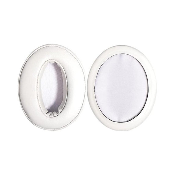 Ersatz-Ohrpolster für Sennheiser HD300, 300BT, 4.50BTNC, Memory-Schaumstoff + PU-Leder, Weiß, 1 Paar