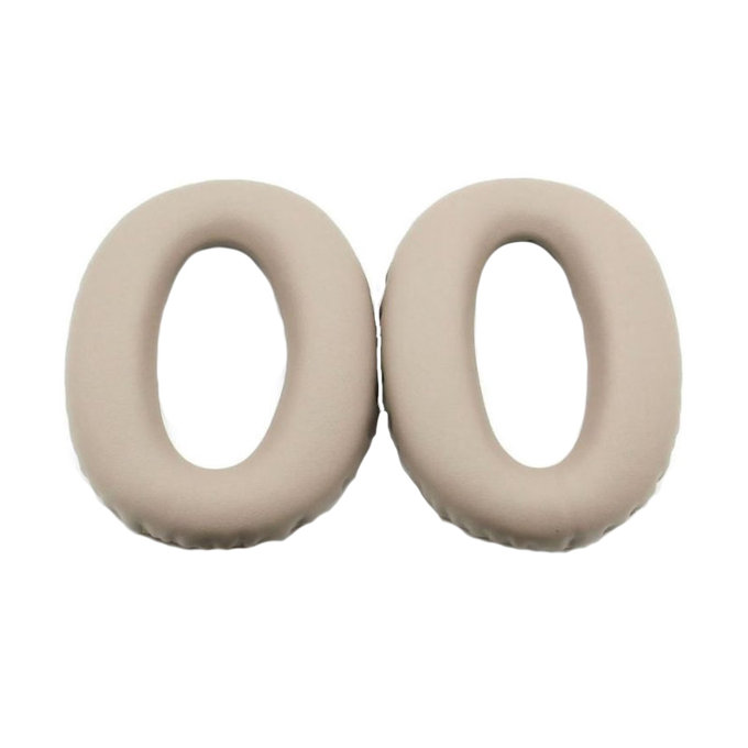 Ersatz-Ohrpolster für Sony WH-1000XM3, Memory-Schaumstoff + PU-Leder, Beige, 1 Paar