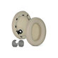 Ersatz-Ohrpolster für Sony WH-1000XM4, Memory-Schaumstoff + PU-Leder, Beige, 1 Paar