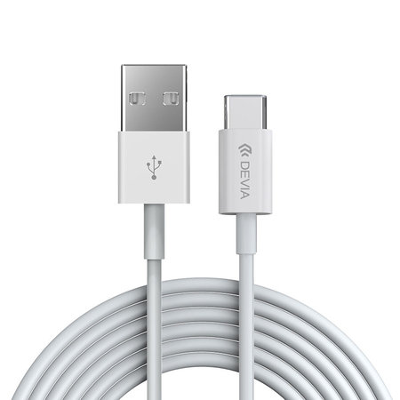 USB / USB-C Kabel Smart, 2.1A, 2m, Weiß, Devia