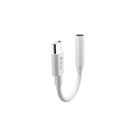 Adapter Smart 3,5mm Jack / USB-C, Weiß, Devia