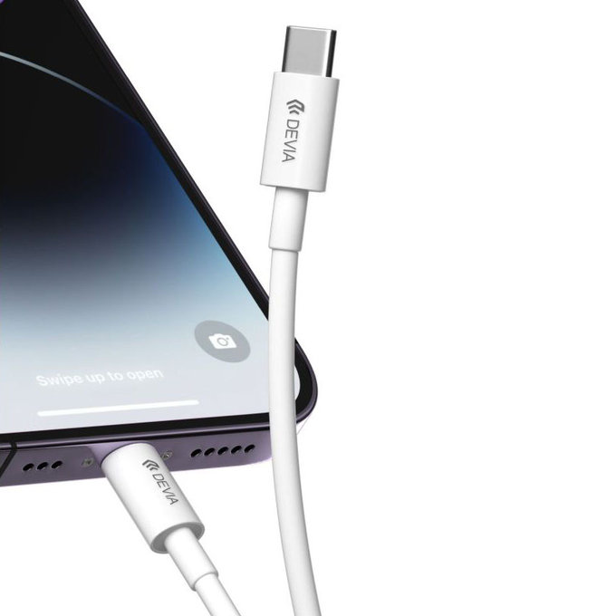 Lightning / USB-C Kabel Smart, PD 27W, 2m, Weiß, Devia