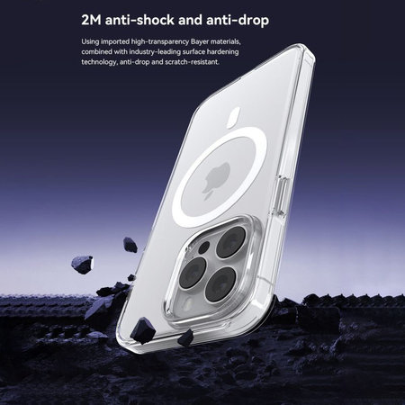 Hülle Elemental mit MagSafe für iPhone 15 Pro Max, Transparent, Devia