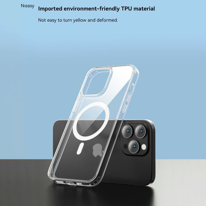 Hülle Clear mit MagSafe für iPhone 15 Pro, Transparent, Devia