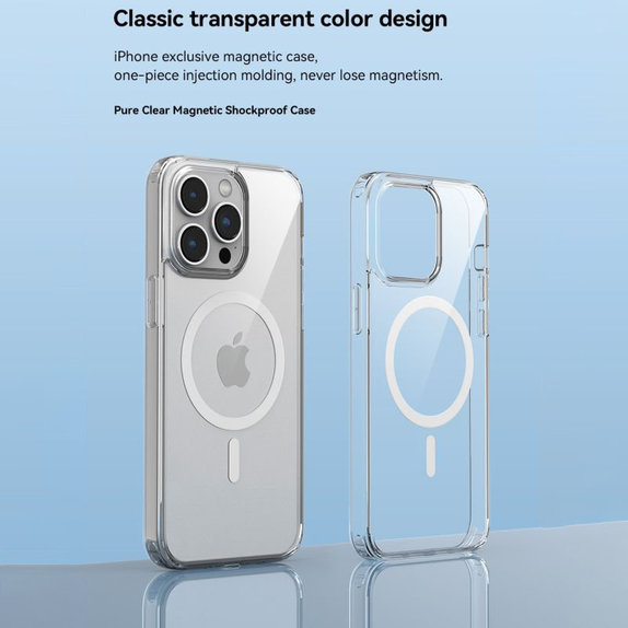 Hülle Clear mit MagSafe für iPhone 15 Plus, Transparent, Devia