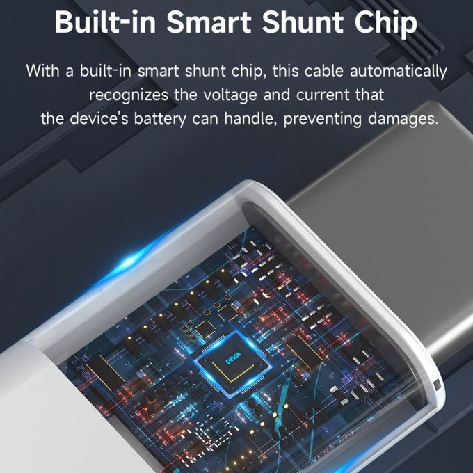 USB-C / USB-C Kabel Smart, PD 60W, 1m, Weiß, Devia