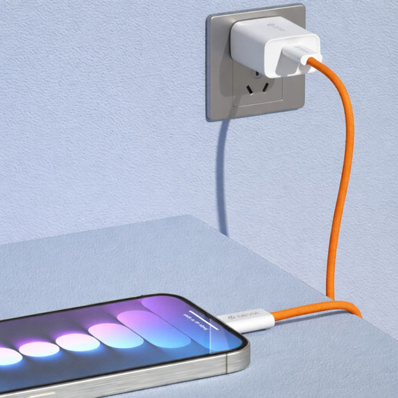 USB-C / USB-C Kabel Smart, PD 60W, 1m, Orange, Devia