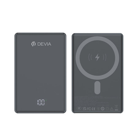 MagSafe Powerbank Extreme Speed Mini mit Display, PD 20W, 10000mAh, Space Grey, Devia