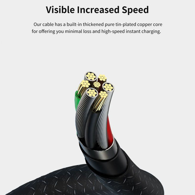 Lightning / USB Kabel Gracious, 2,4A, 1m, Schwarz, Devia