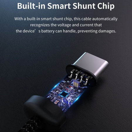 USB-C / USB-C Kabel Gracious, PD 60W, 2m, Schwarz, Devia