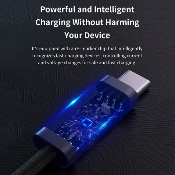 USB-C / USB-C Kabel Extreme Speed, PD 240W, 2m, Schwarz, Devia