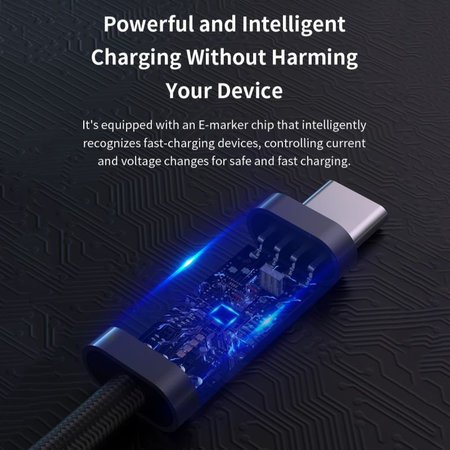 USB-C / USB-C Kabel Extreme Speed, PD 240W, 2m, Schwarz, Devia