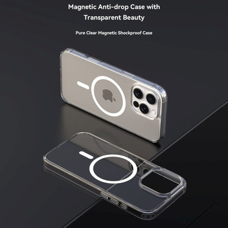 Hülle Clear mit MagSafe für iPhone 16, Transparent, Devia