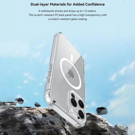 Hülle Clear mit MagSafe für iPhone 16, Transparent, Devia