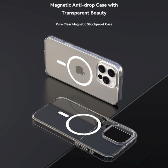 Hülle Clear mit MagSafe für iPhone 16 Pro Max, Transparent, Devia