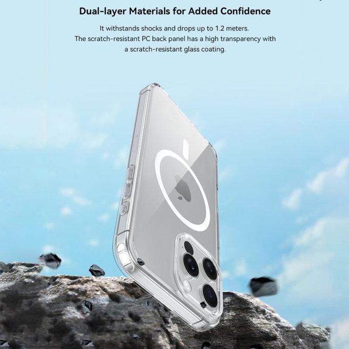 Hülle Clear mit MagSafe für iPhone 16 Pro Max, Transparent, Devia