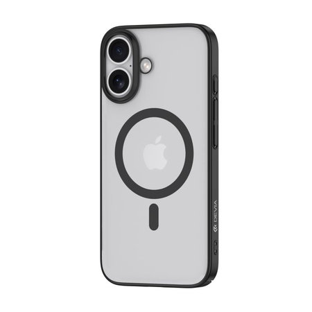 Hülle Glimmer mit MagSafe für iPhone 16, Schwarz, Devia