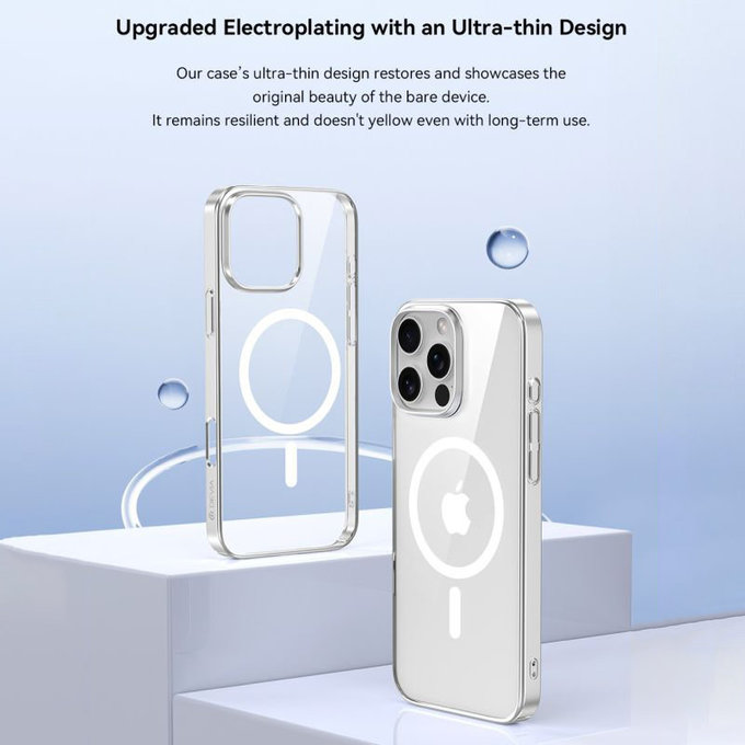 Hülle Glimmer mit MagSafe für iPhone 16 Pro Max, Schwarz, Devia