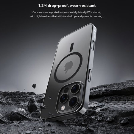 Hülle Glimmer mit MagSafe für iPhone 16 Pro Max, Schwarz, Devia