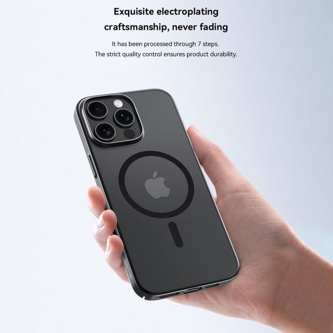 Hülle Glimmer mit MagSafe für iPhone 16 Pro Max, Schwarz, Devia
