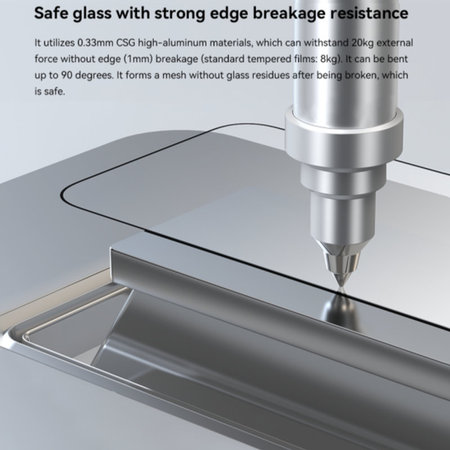 FullCover Panzerglas mit Applikator für iPhone 17, Devia