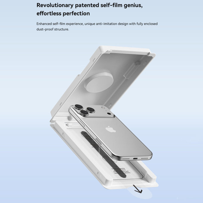 FullCover Panzerglas mit Applikator für iPhone 17 Pro, Devia