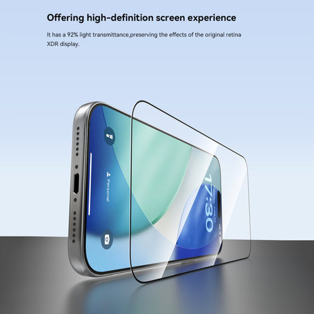 FullCover Panzerglas mit Applikator für iPhone 17 Pro Max, Devia