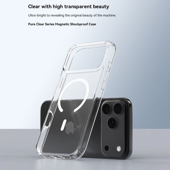 Hülle Clear mit MagSafe für iPhone 17 Pro Max, Transparent, Devia