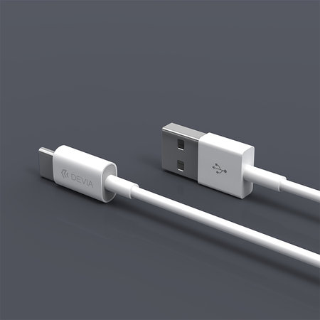 USB / USB-C Kabel Smart, 2.1A, 1m, Weiß, Devia