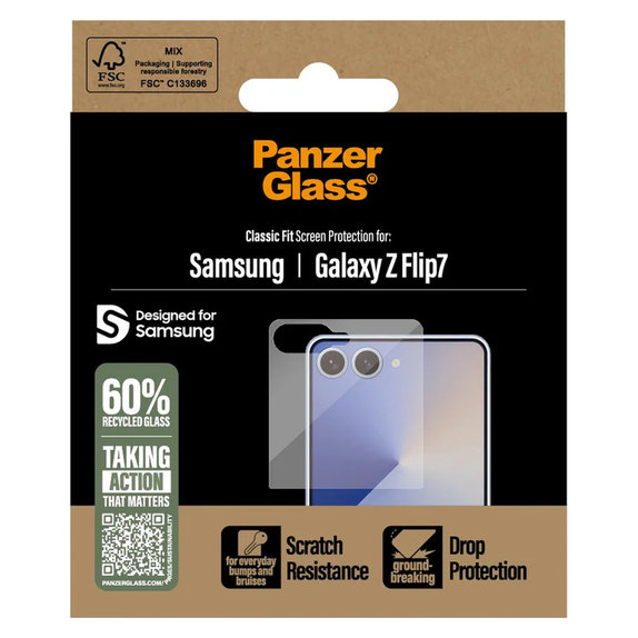 Panzerglas Classic Fit für Samsung Galaxy Z Flip7, Klar, PanzerGlass
