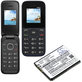 Akku batterie für Alcatel OneTouch 1013, 1035D, 1046D, 400mAh, Li-Ion, 3.7V, TLi004FA, HQ