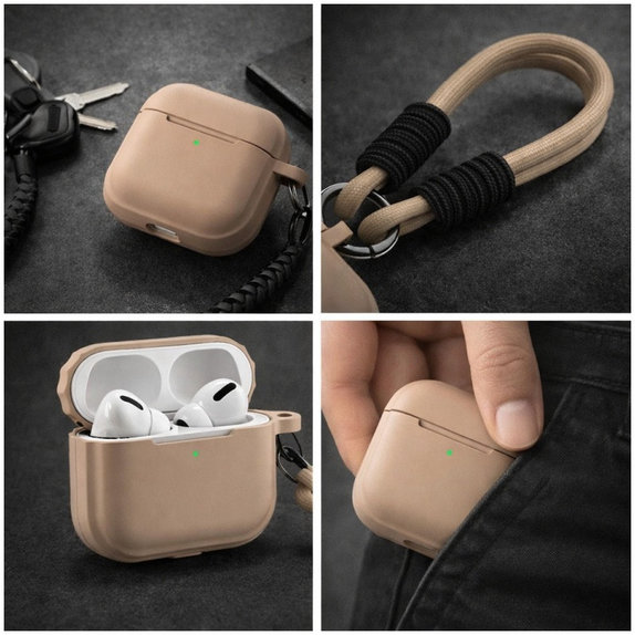 Silikonhülle für AirPods Pro, Sand Beige