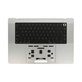 Oberer Tastaturrahmen für MacBook Pro 16" A2780 (2023), mit US-Tastatur und Akku, Silver, 661-32190, Genuine Apple