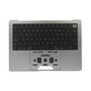 Oberer Tastaturrahmen für MacBook Pro 14", A2442 (2021), A2779 (2023), mit US-Tastatur und Akku, Space Gray, 661-32210, Genuine Apple