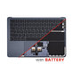 Oberer Tastaturrahmen für MacBook Air 13", A3113 (2024), mit US-Tastatur und Akku, Midnight, 661-40230, Genuine Apple