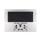Oberer Tastaturrahmen für MacBook Pro 16", A3403 (2024), mit US-Tastatur und Akku, Silver, 661-42824, Genuine Apple