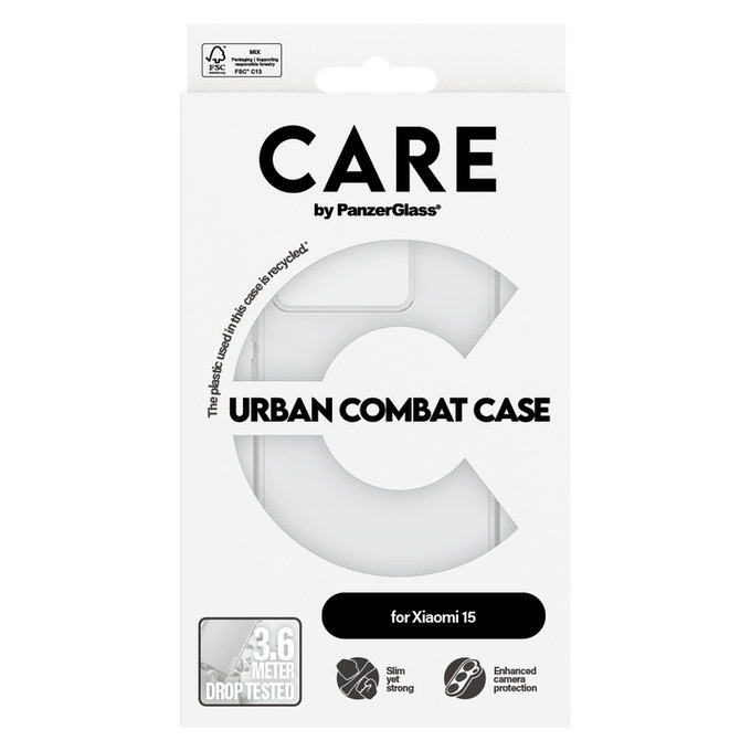 Hülle Urban Combat für Xiaomi 15, Transparent, PanzerGlass