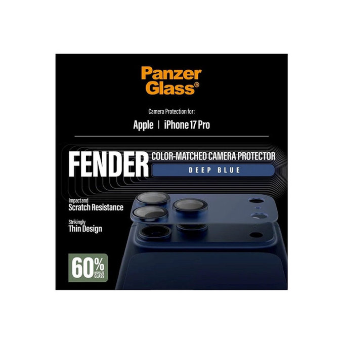 Fender Kameraobjektivschutz für iPhone 17 Pro, Blau, PanzerGlass