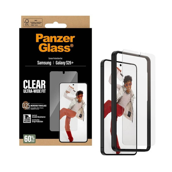 PanzerGlass - UWF Panzerglas mit Applikator für Samsung Galaxy S26+, klar