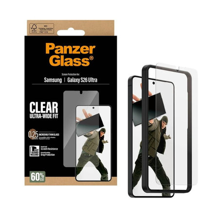 PanzerGlass - UWF Panzerglas mit Applikator für Samsung Galaxy S26 Ultra, klar